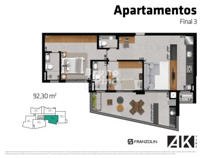 APARTAMENTO DE LUXO NA VILA AVIAÇÃO – 93m² | 2 SUÍTES | ANDAR ALTO COM SOL DA MANHÃ